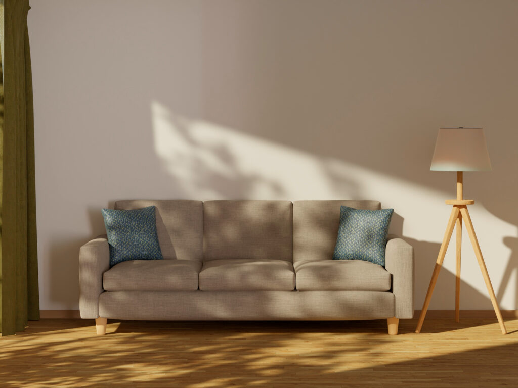 Vista del interior de la habitación con muebles y espacio de copia