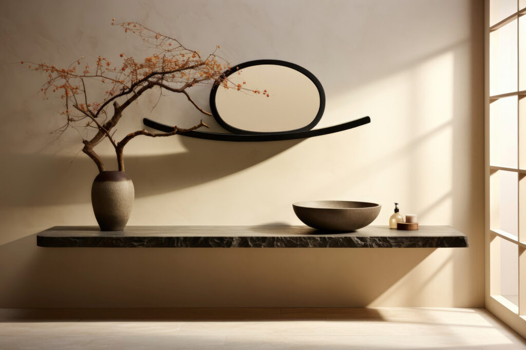 Entrada a la casa con muebles y decoración moderna
